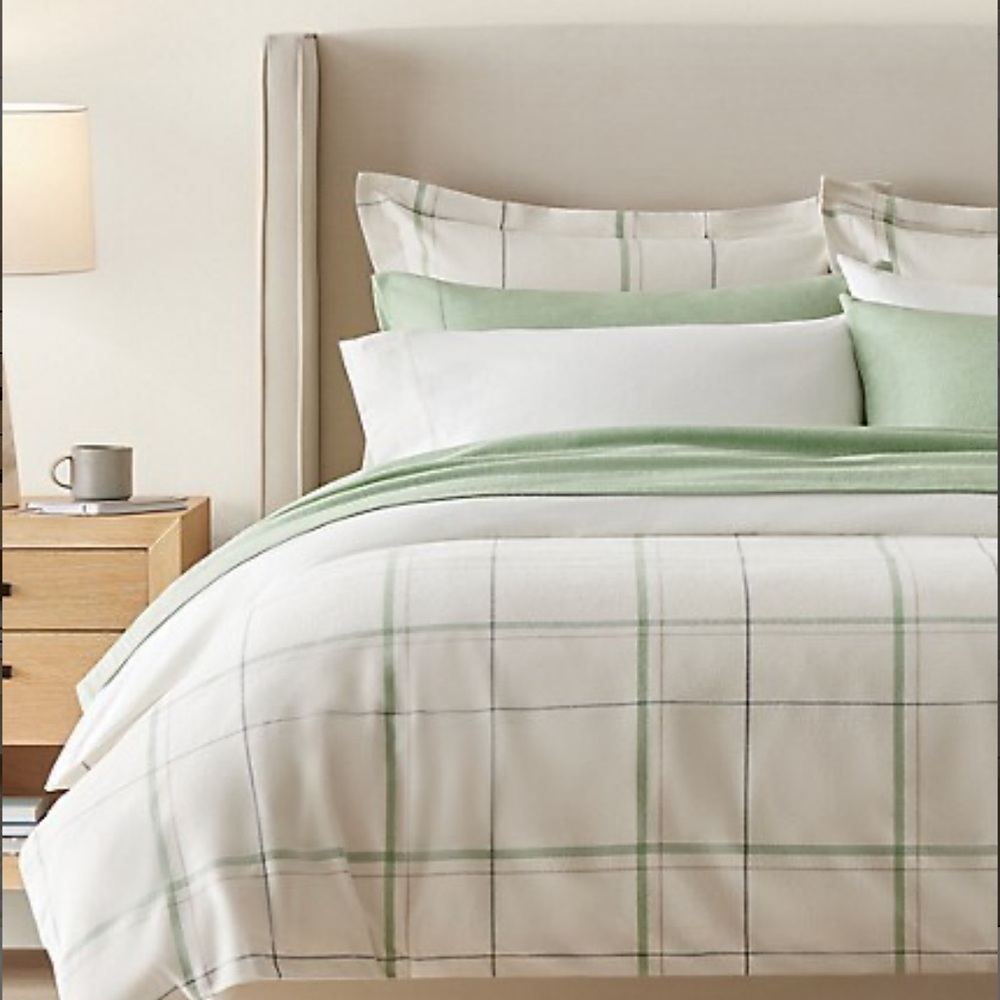 Gluckstein Home Flannel Winter Green Duvet Set